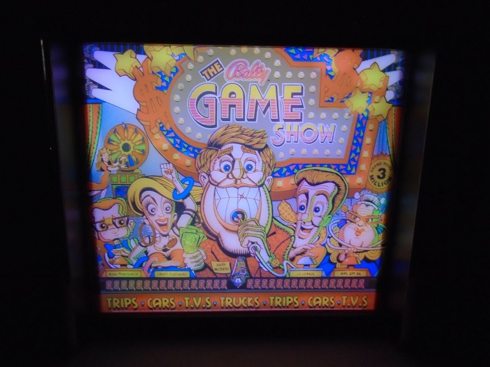 Bally The Game Show Pinball Head LED Display light box