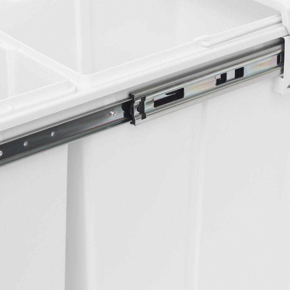 Pull Out Under Cabinet Trash Can 10L+20L Cabinet Garbage Can Ordinary Rail