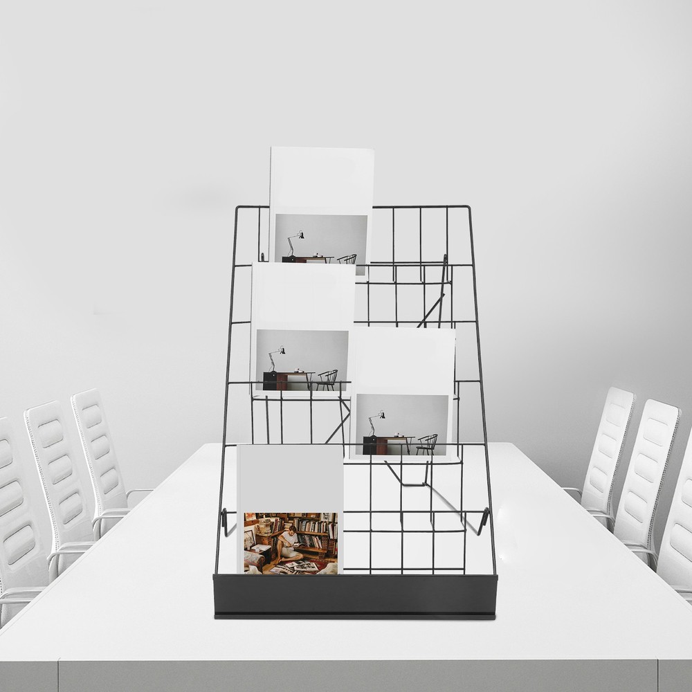 Desktop Wire Countertop Magazine Rack Book Display Rack Comic Book Display Rack