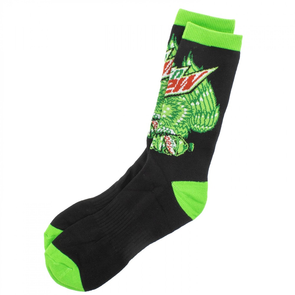 Mountain Dew Green Eagle Crew Socks in a Can Green