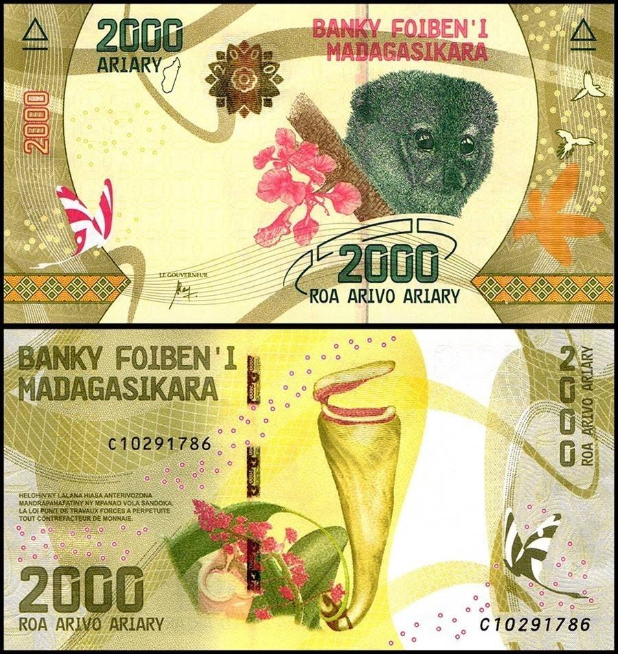 Madagascar 2000 Ariary, 2017 ND, P-101a.1, UNC