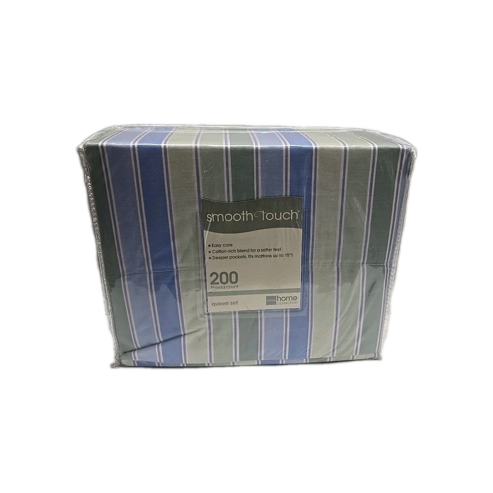 SMOOTH TOUCH Qheen Set: flat sheet, fitted sheet, and  2 std pillowcases