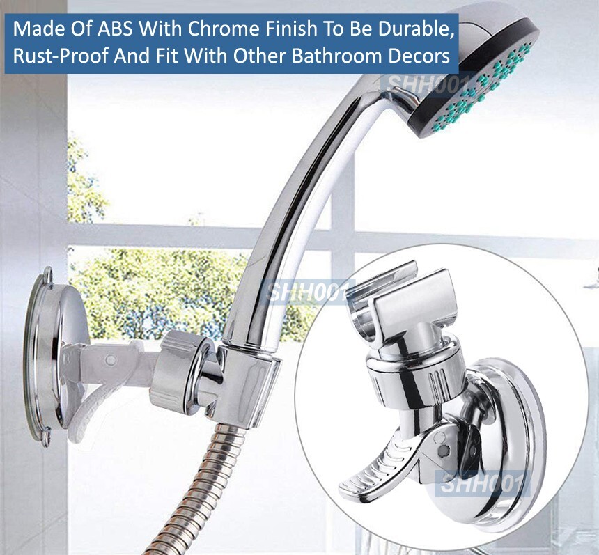 Strong Suction Cup Shower Head Holder with Adjustable Design