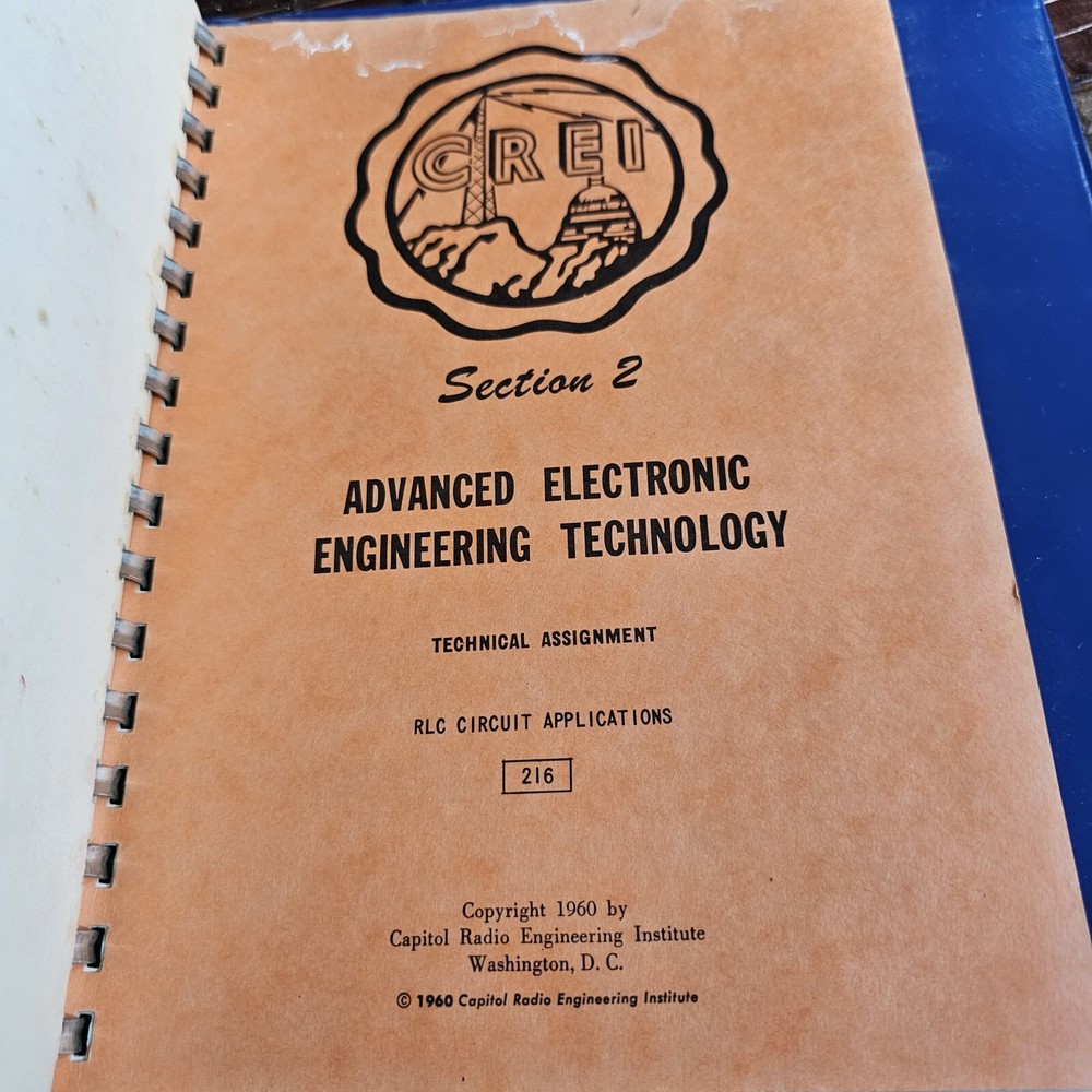 CREI Advance Electronic Engineering Technology Manual/Book Capacitance Resonance