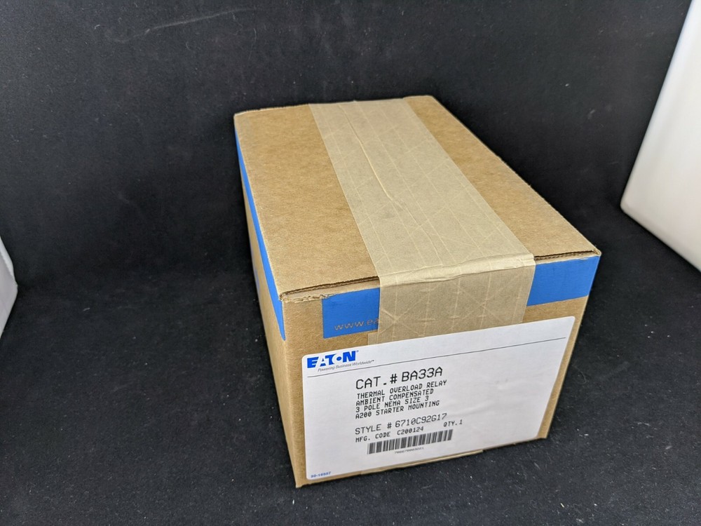 Eaton BA33A TYPE B BLOCK OVERLOAD RELAY, 3P AMB COMP FOR STARTER