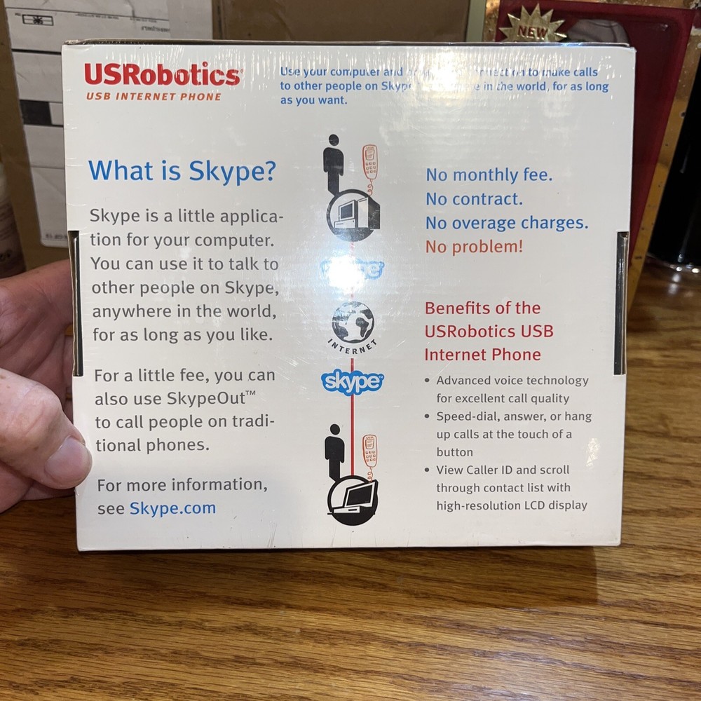US Robotics USB Internet Phone For Skype USR9601 Make Calls From Computer