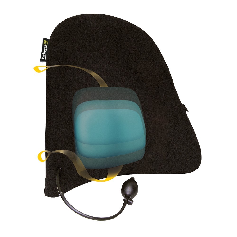 Innotech Embrace Air Plus Back Rest Spine Support Adjustable Cushion BLACK