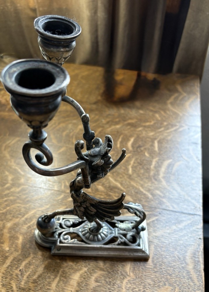 Antique Griffin Candelabra