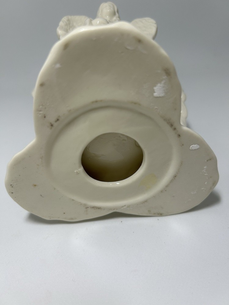 Three Angels Ivory Ceramic Column Candleholder