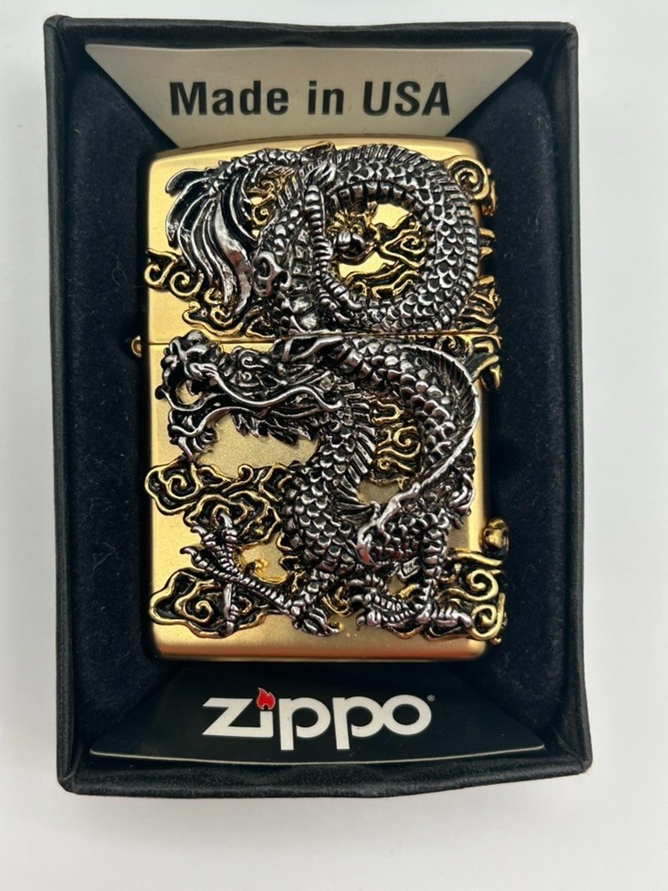 Zippo Lighter Flying Dragon Genuine Windproof - Unfired