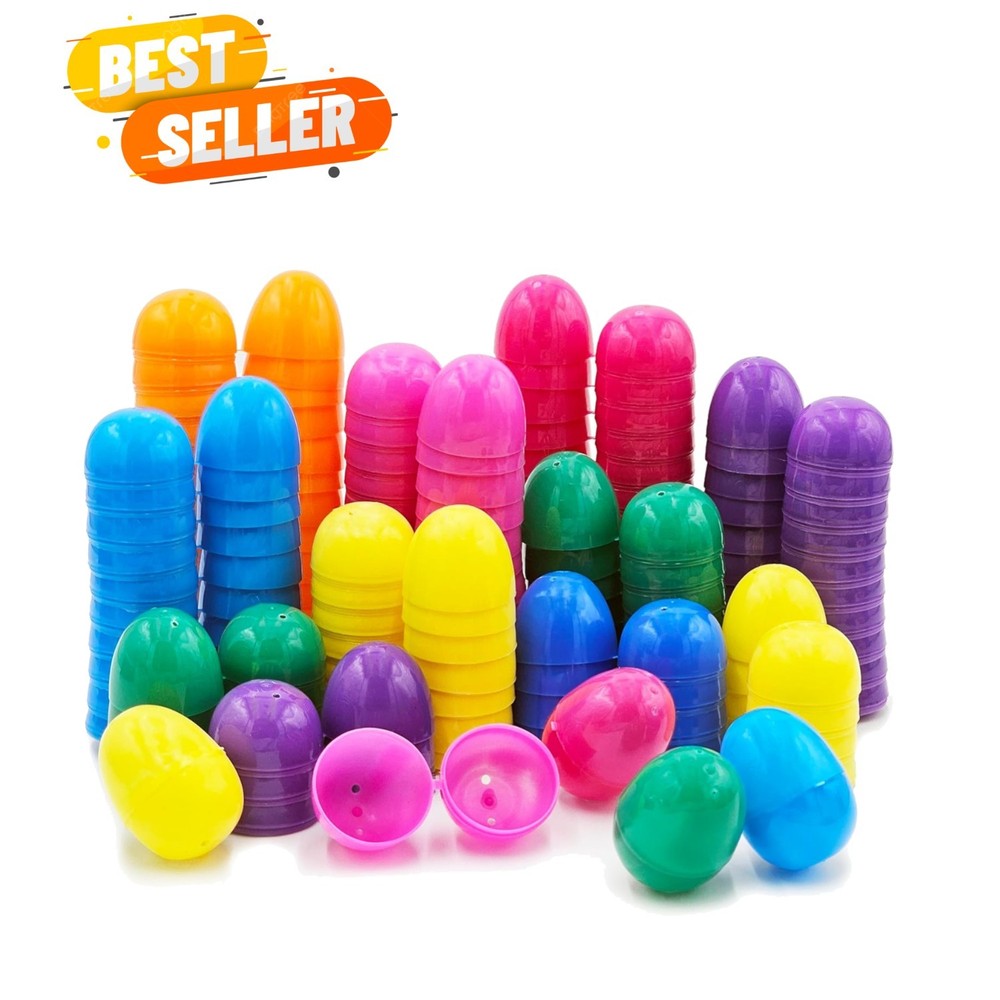 Assorted 2.25" Fillable Easter Eggs (50-Pack) - Perfect for Kids’ Activities!