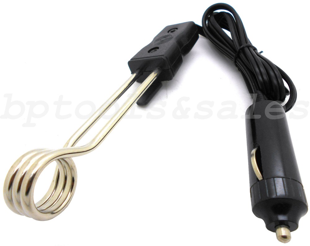 (2) 5" WATER HEATER 12V PORTABLE ELECTRIC IMMERSION ELEMENT BOILER COFFEE WATER