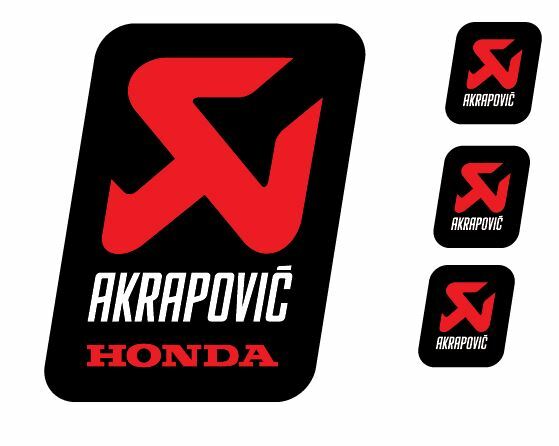 4 Sticker Akrapovic Ho High Temperatures White