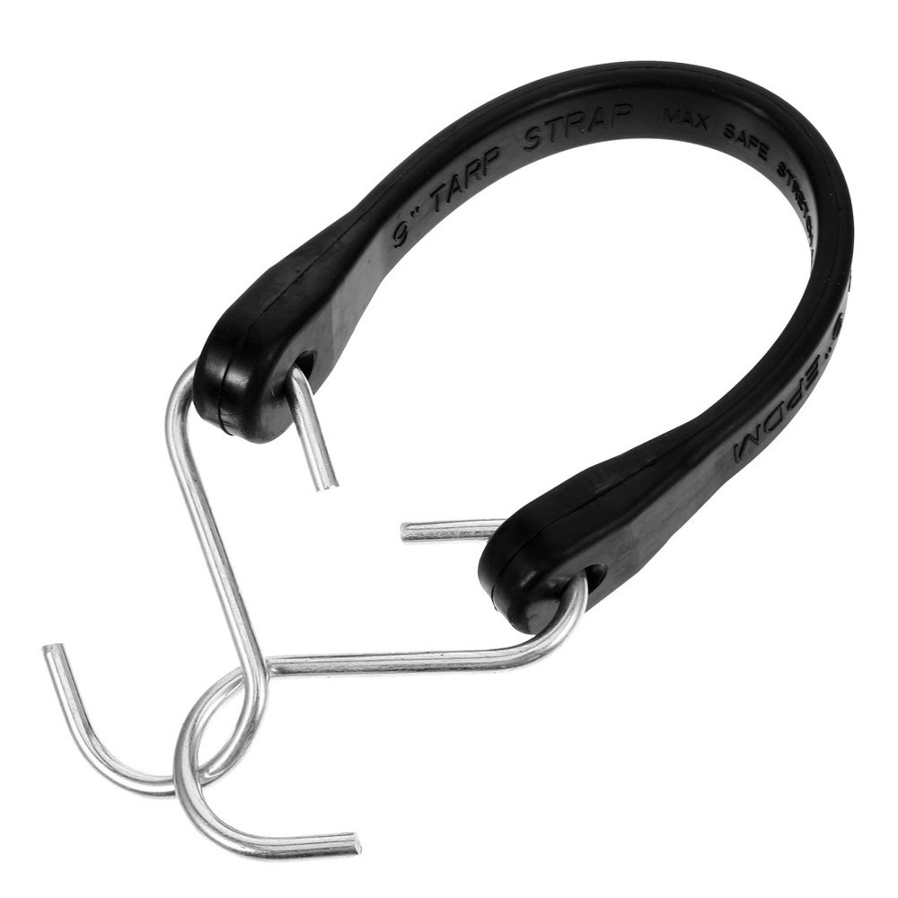 Black Cargo Elastic Strap Rope Cord Bungee with Hook Straps Hooks