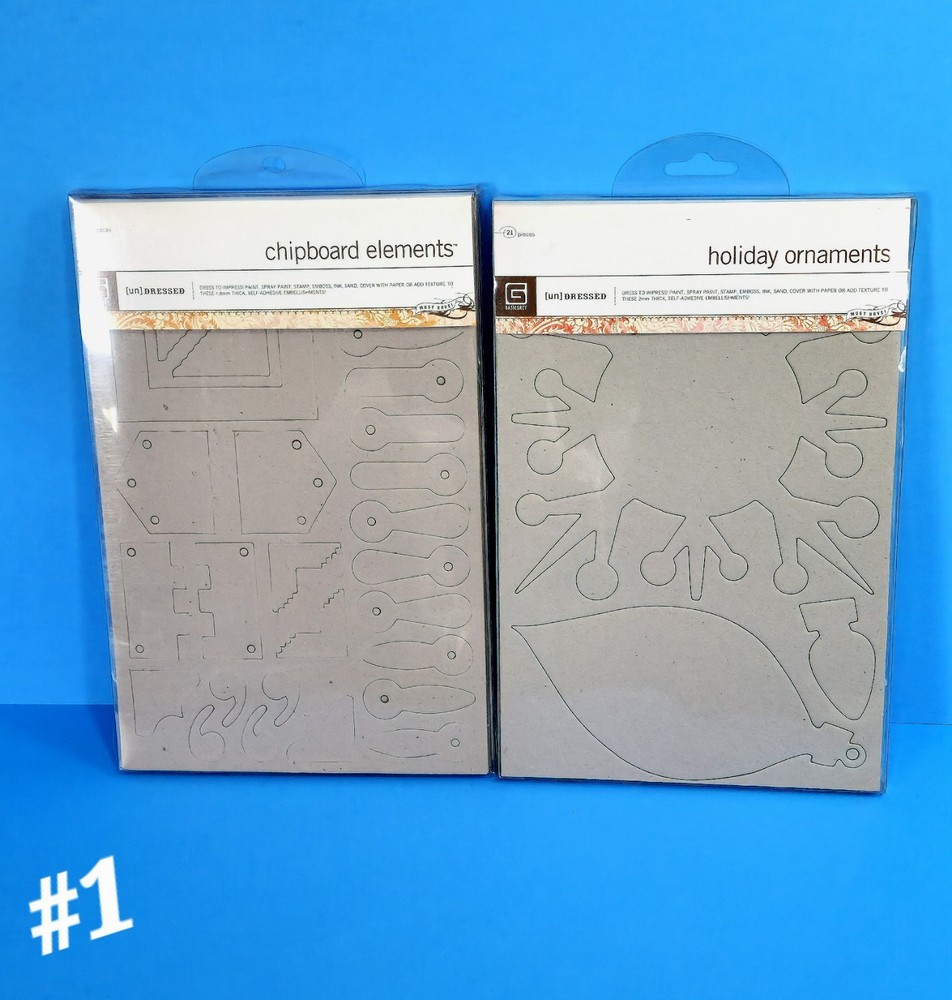 BASIC GREY LOT CHIPBOARD ELEMENTS & HOLIDAY ORNAMENTS SCRAPBOOK MIXED MEDIA #1