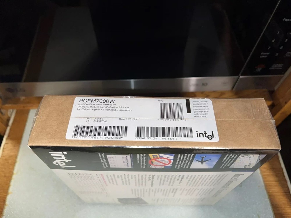 1993 Unopened Intel Internal Faxmodem 2400 Bps Fax 9600 4800 Bps . Prodigy $100