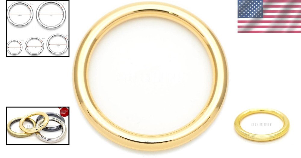 Welded O-Ring Loop Buckle for Bag, Collar, Leather Craft