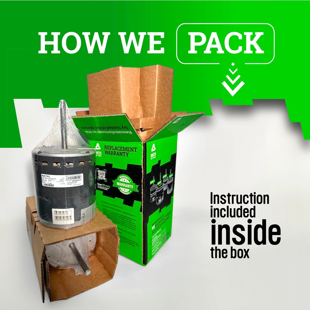 Bryant 333BAV036060ABJA Blower Motor EON 1/2 HP