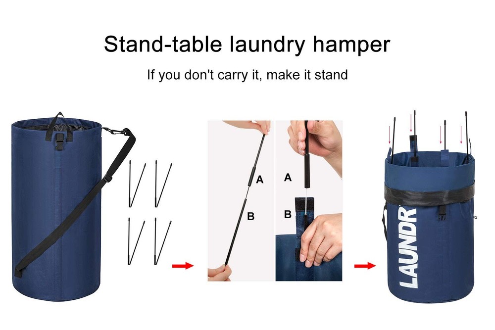 106L Extra Large Laundry Hamper with Drawstring Dorm Room Backpack Bag