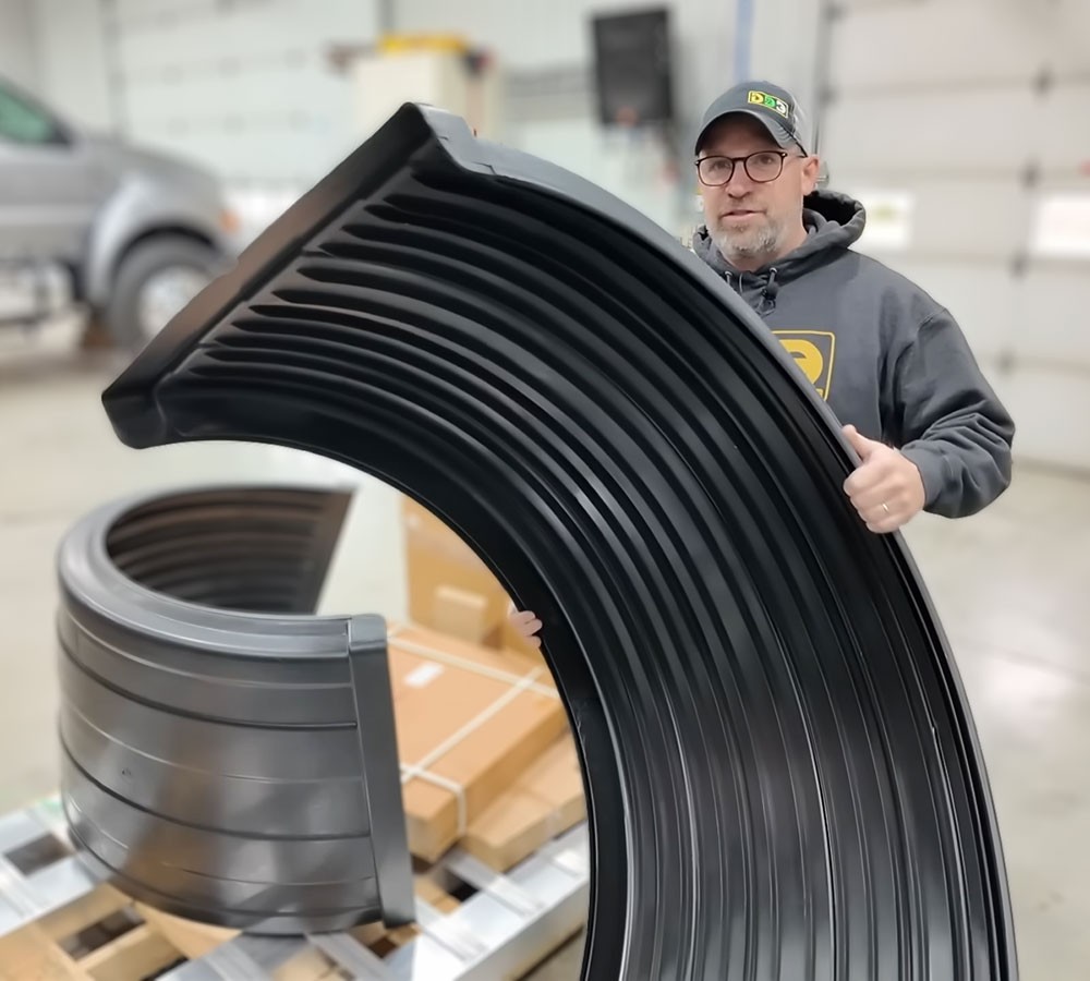 2 Pack Ribbed Poly Fender for Trucks with 24.5