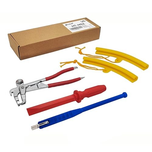Professional Wheel Weight Tool Kit 4-Piece Set - Heavy Duty Rim Protector