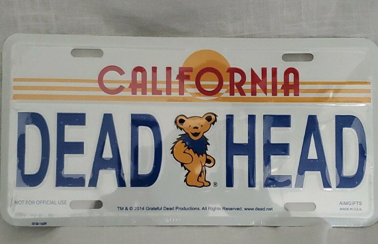 GRATEFUL DEAD LICENSE PLATE- CALIFORNIA DEAD HEAD