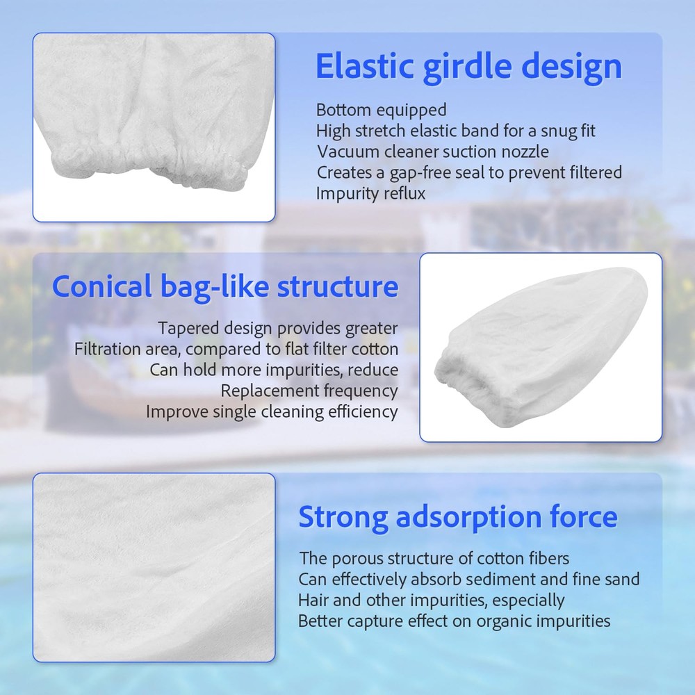 Replacement Vacuum Filter Cotton for Pool Blaster (3 Pack) 3 Pack