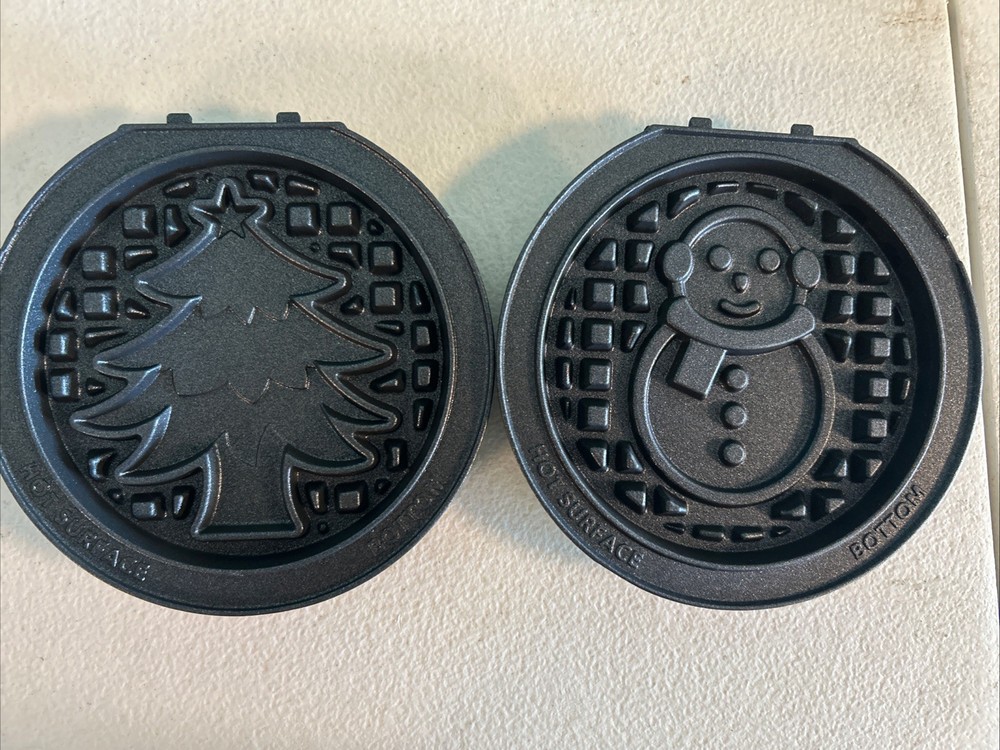 DASH MultiMaker® Mini Waffle Plates – Free & Snowman 4”, Nonstick, 2 Pack