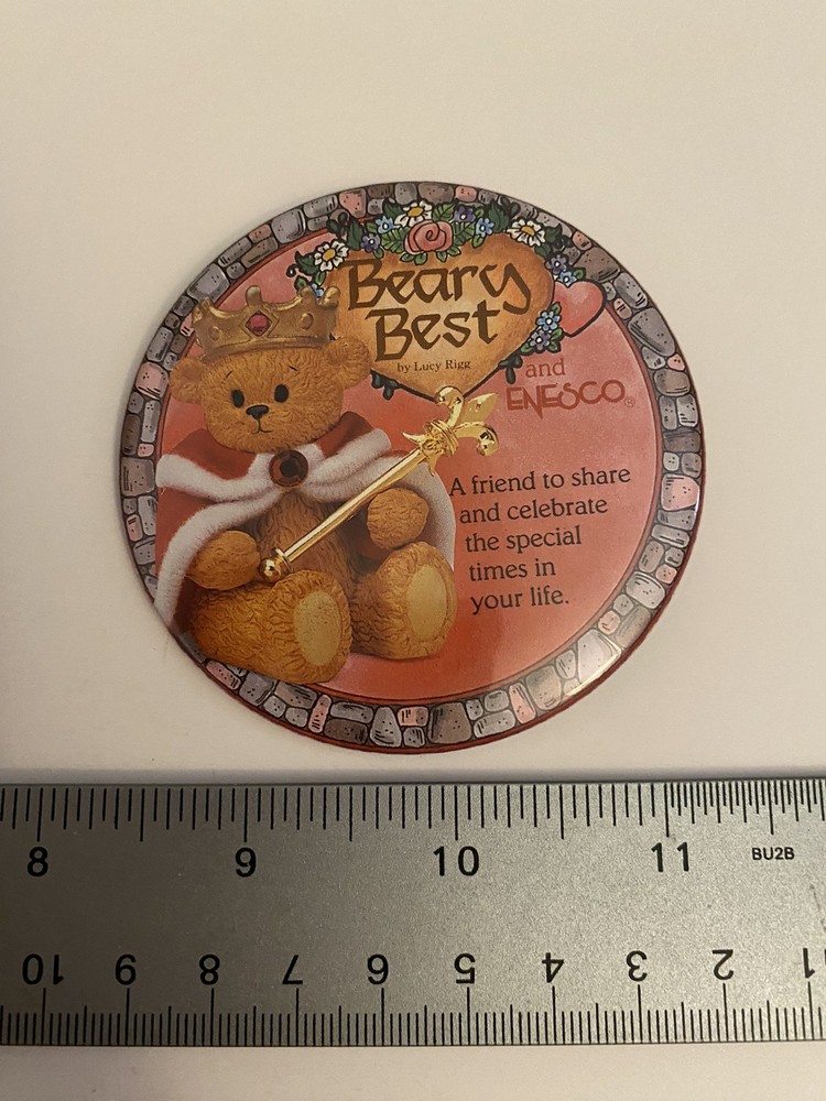 Enesco Beary Best Pin Back Button P113