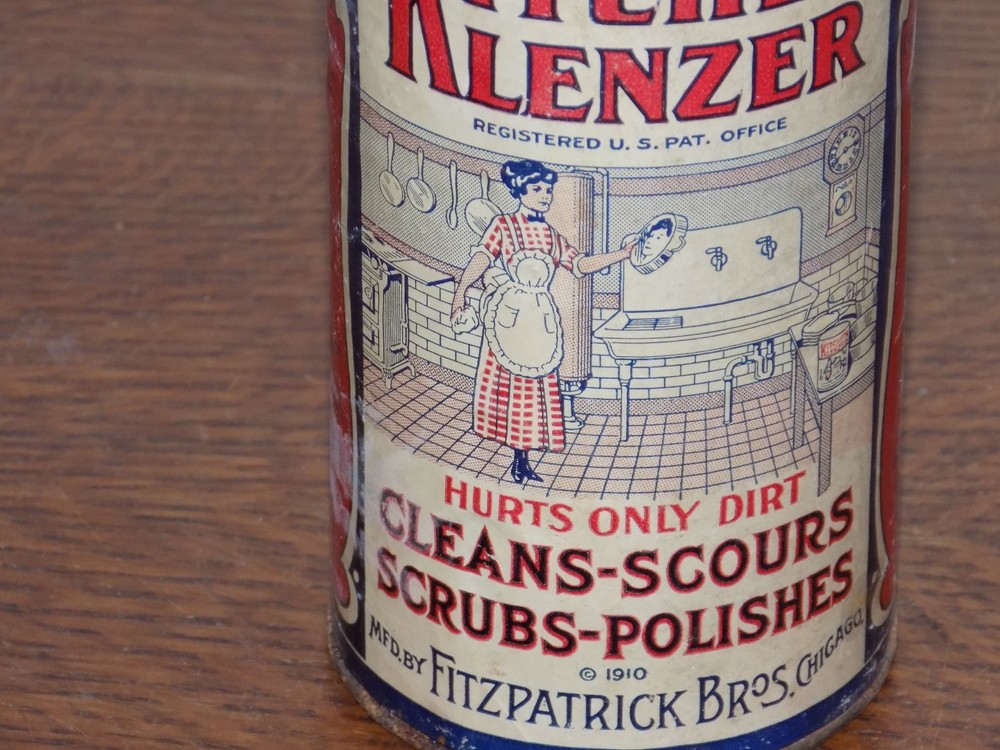 Vintage 1910 Kitchen Klenzer 13 Ounce Cardboard Container