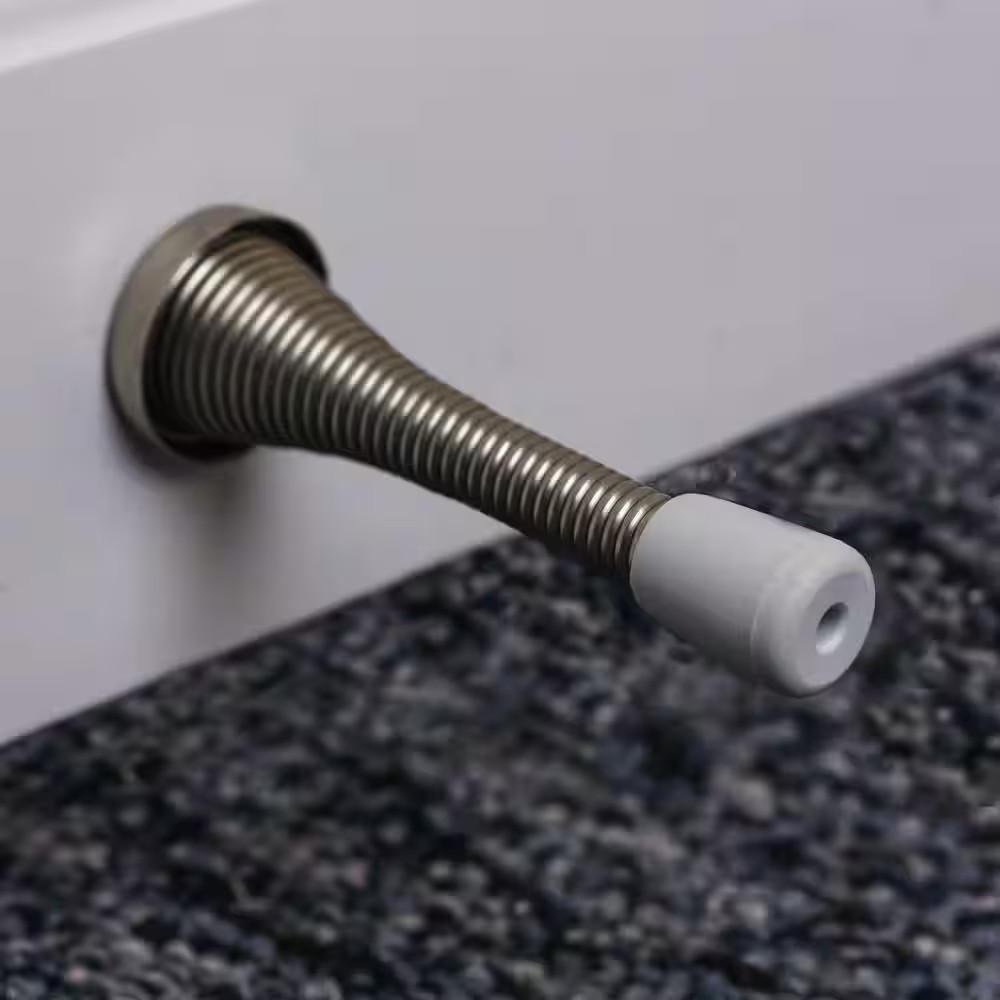 (5-Pack) Satin Nickel Spring Door Stop