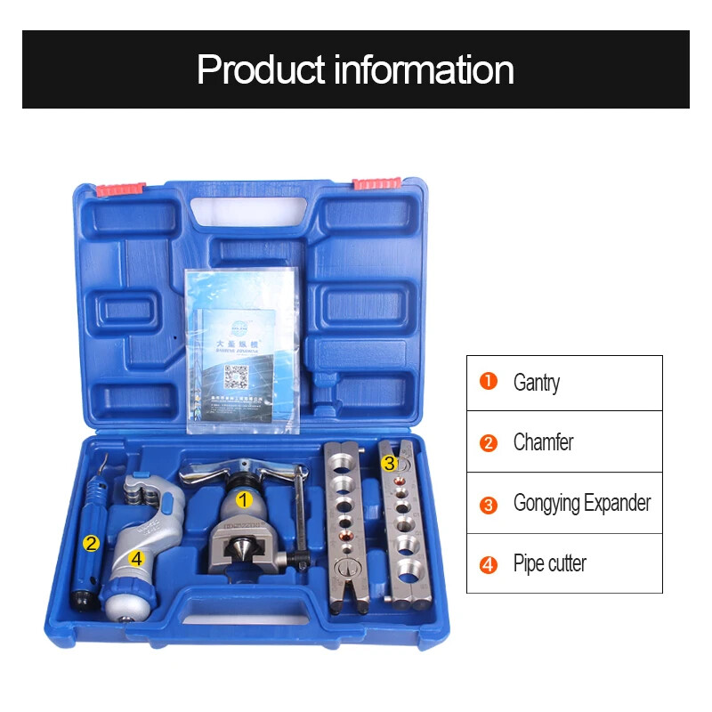 Copper Pipe Flarer，Expanding Pipe Air Conditioning Pipe Kit Copper Pipe Tools