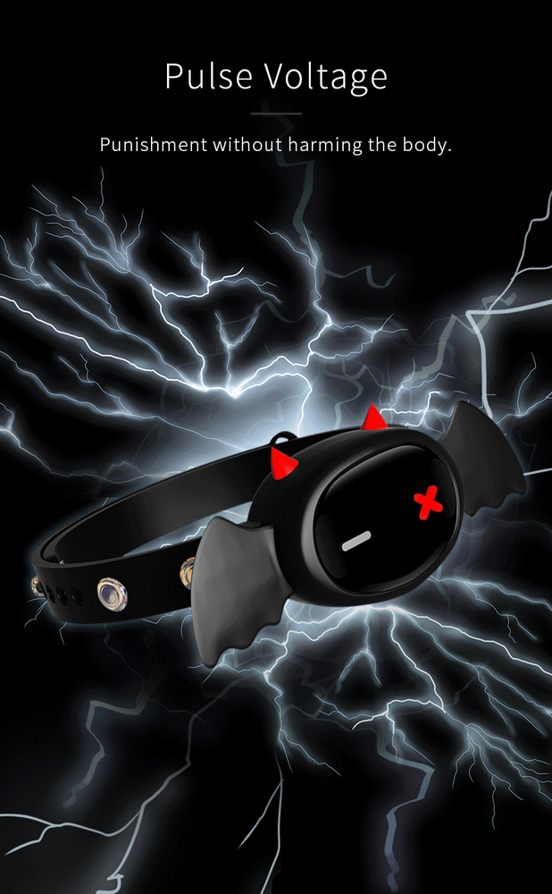 Electro Collar Electric-Stim Devil App Remote Control Bondage Neck Collar Shock