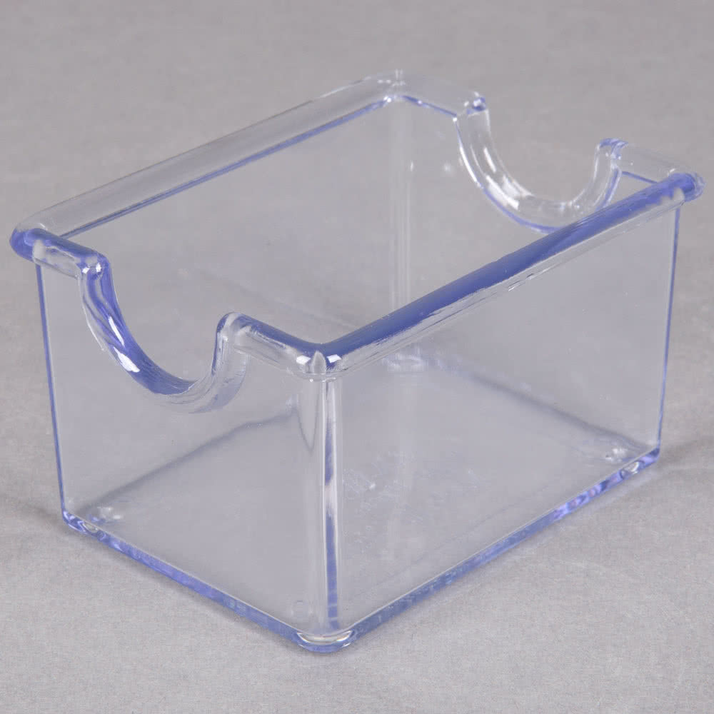 CLEAR PLASTIC SUGAR PACKET HOLDER CADDY