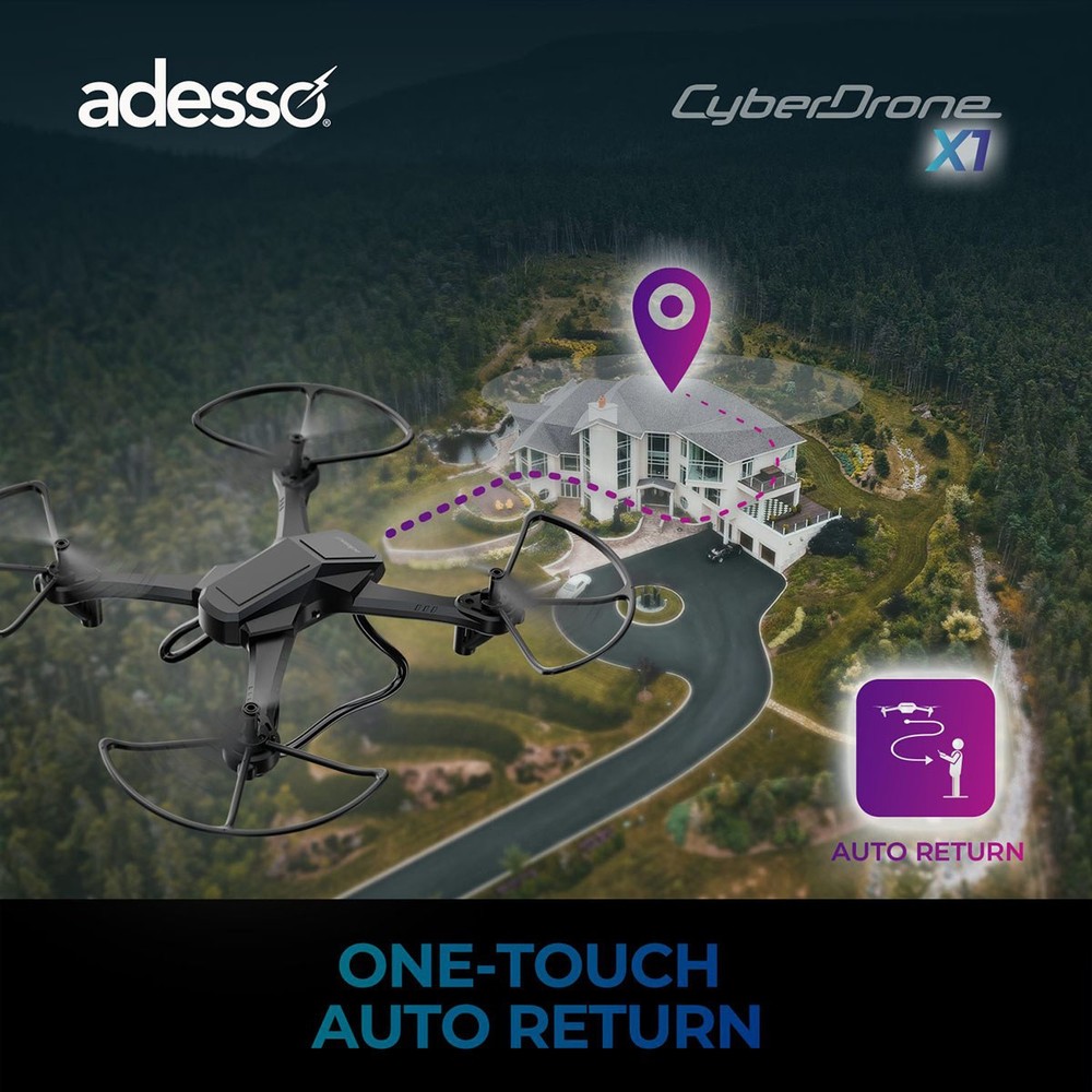 Adesso CyberDrone X3 2K FPV Drone with Remote Controller