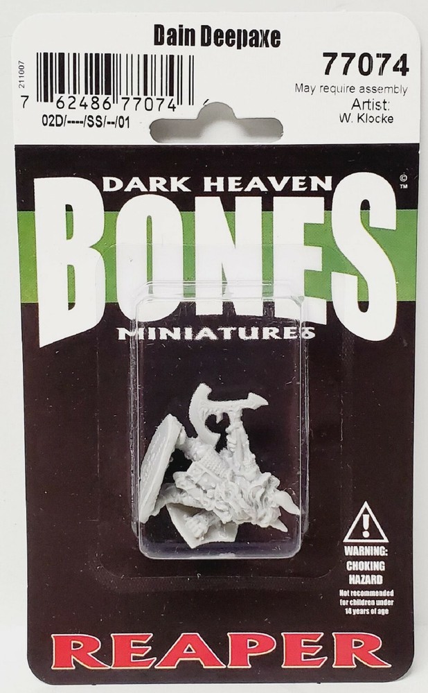DAIN DEEPAXE Reaper Miniatures Dark Heaven Bones REM77074 D&D
