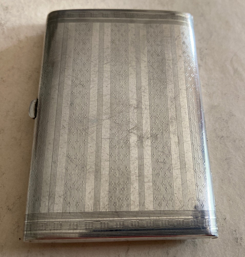 antique Art deco Bliss sterling silver small cigarette case