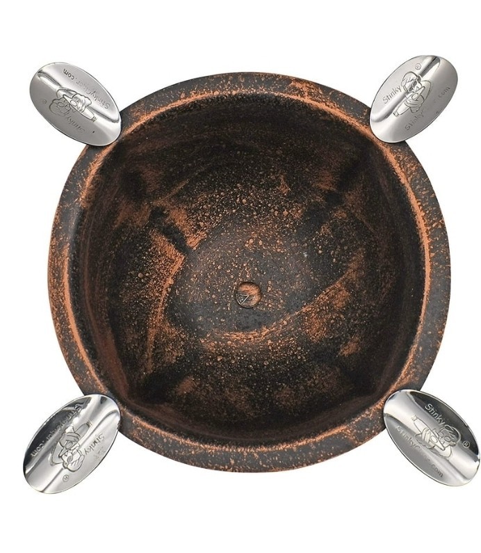 Stinky Cigar Ashtray, Box-Pressed, Deep Bowl, Windproof, Copper Black - NEW