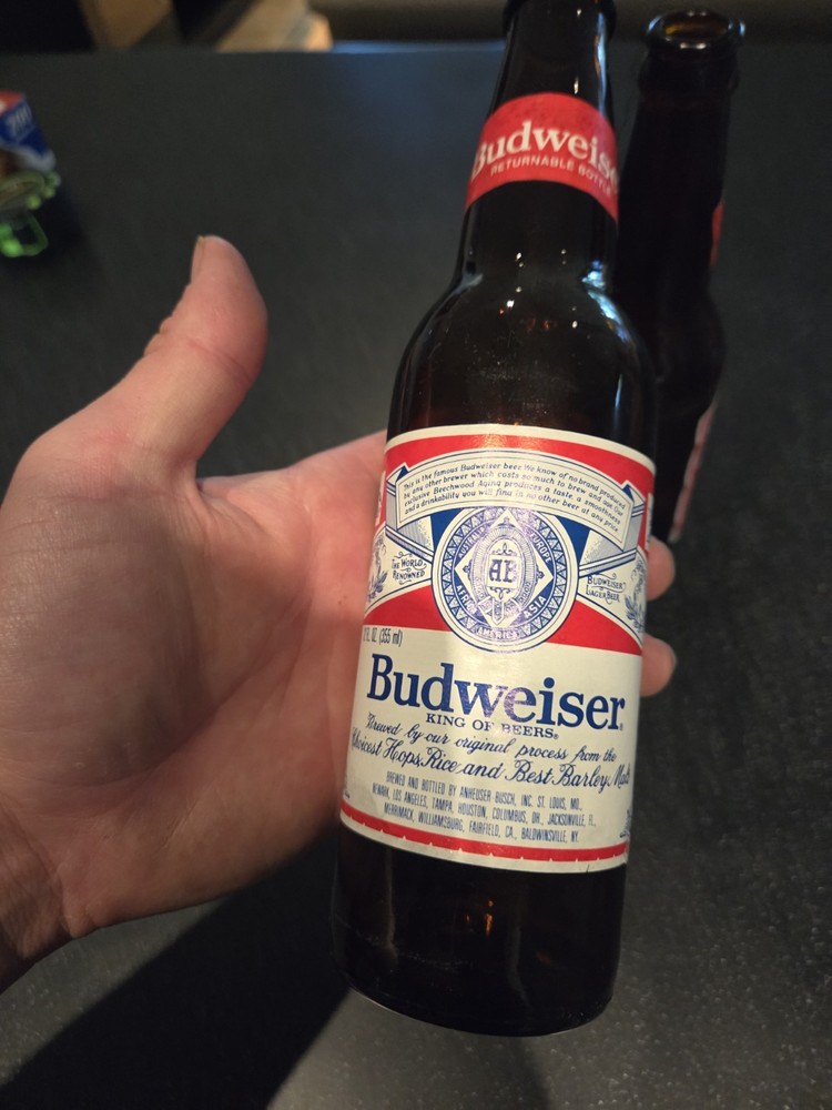 BUDWEISER Lager Beer Bottle 12 Oz
