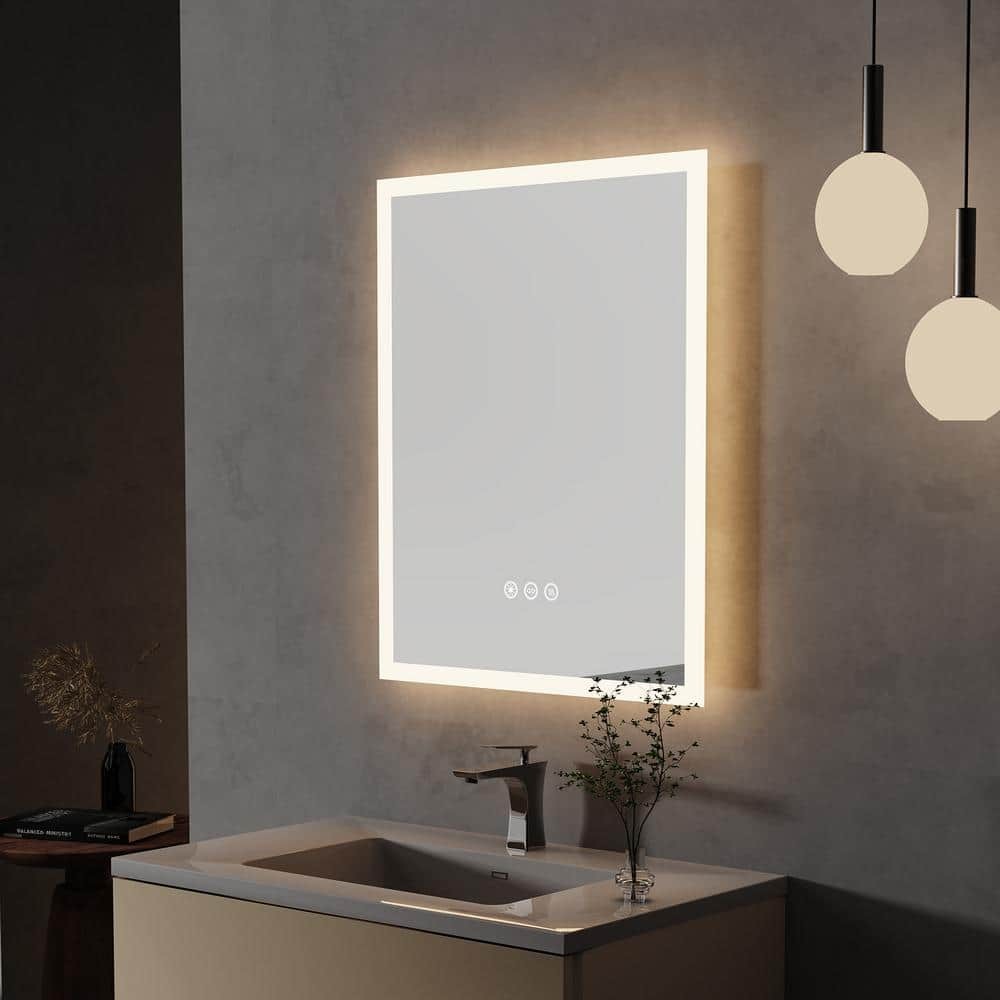 Wisfor 16 W x 20 H Large Rectangular Frameless 3000-6000K Dimmable Mirror