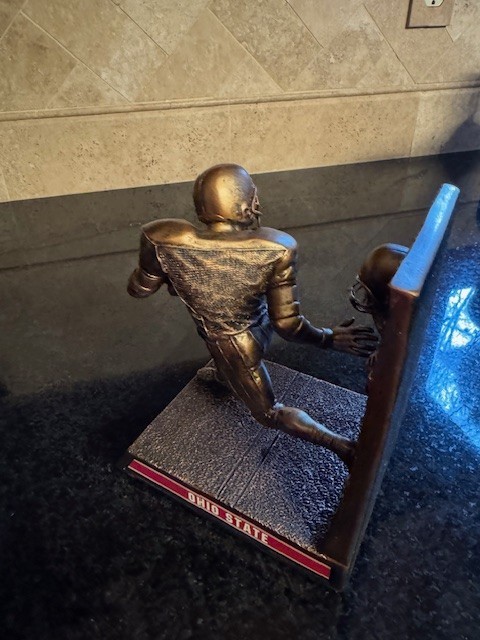Ohio State Cold-Cast Bronze Bookends and Figurine