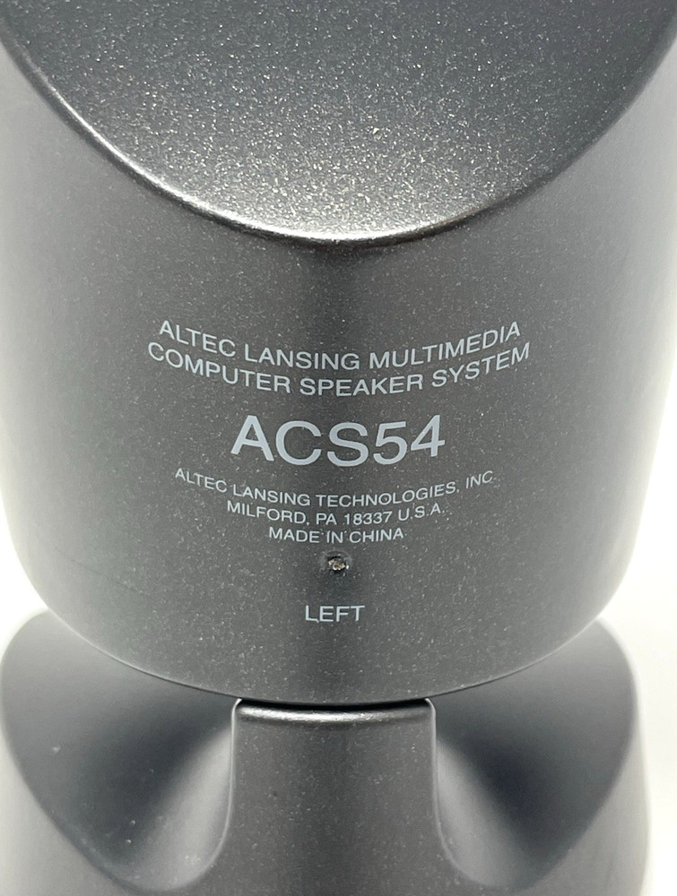 Altec Lansing ACS54 Multimedia Audio Computer Speaker Left Side Only