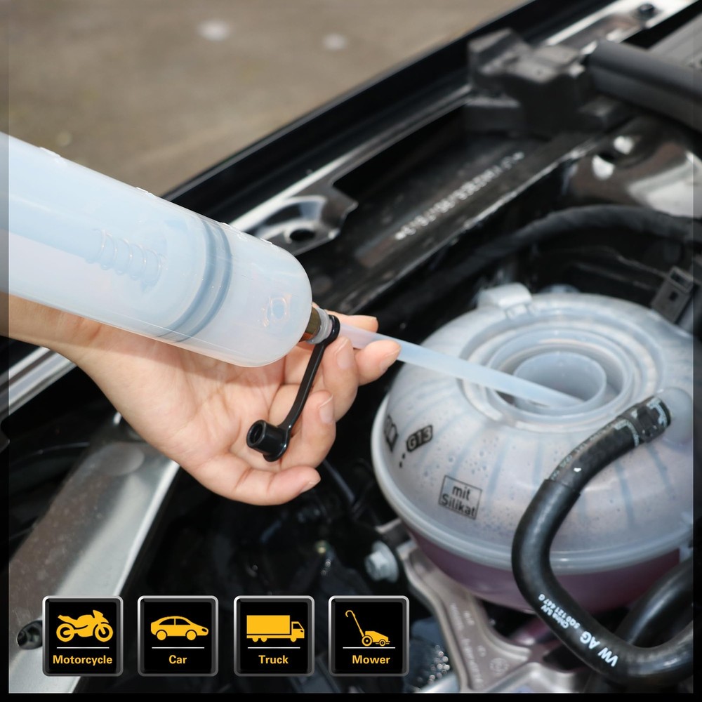 ELEAD 500cc Oil Fluid Extractor Pump, Multi-Purpose 500CC, yellow