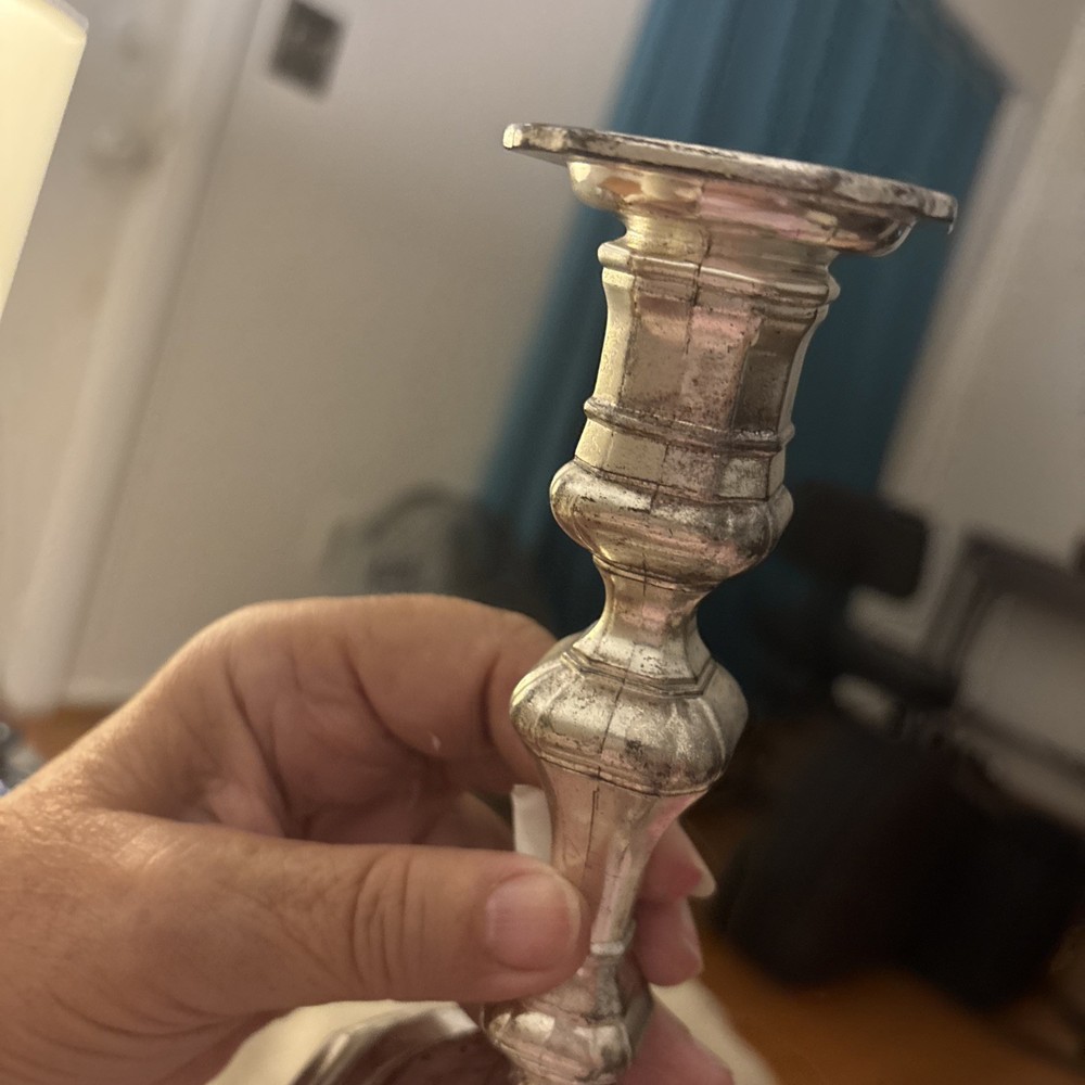 Silver plate Queen Ann Candlestick