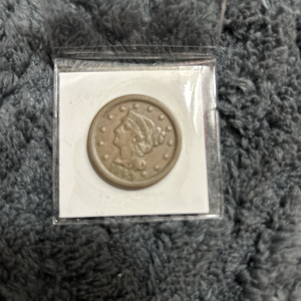 1849 Braided Hair Large Cent VF/XF