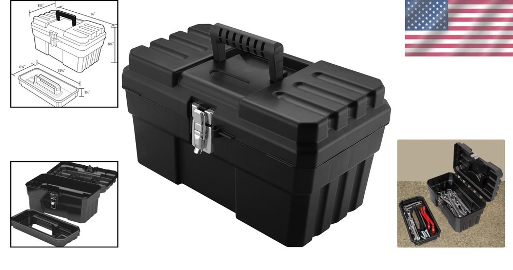 Handy 14" Toolbox with Removable Tray