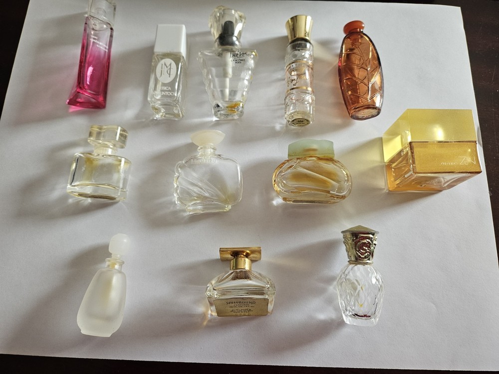 VINTAGE LOT (12) MINI PERFUME BOTTLES - EMPTY