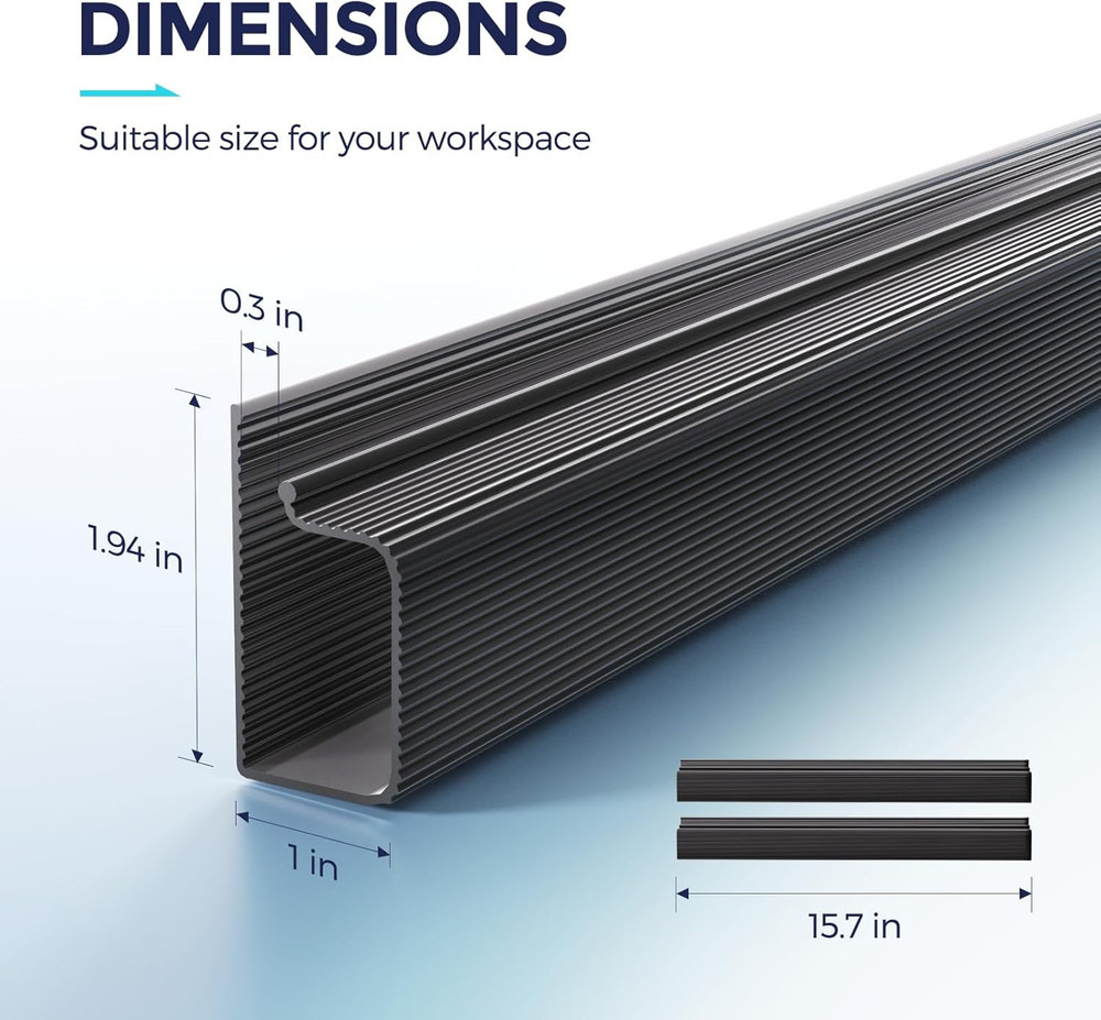 2 Pack Cable Management Solution Under Desk Cord Organizer Home Office