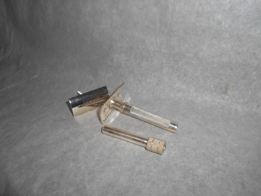 Gillette 1919 Old Type Razor Three Piece Silver 96