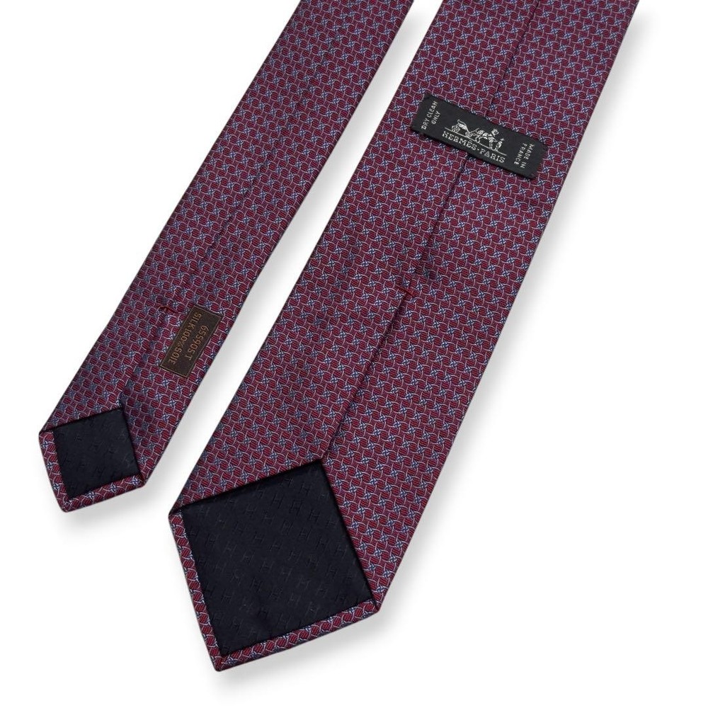 Condition HERMES Tie Hermes Pattern Jacquard Glossy 8cm